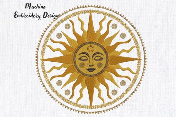 Celestial Sun Moon Face Mandala