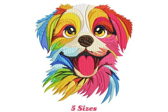 Colorful Dog Head Review for Boutique Apparel