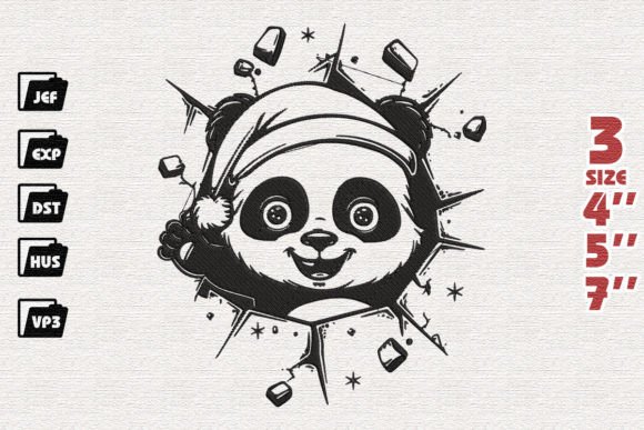Cute Panda Through the Wall Embroidery Review