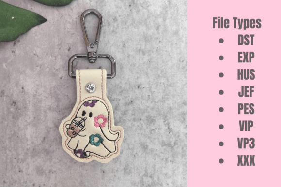 Halloween Cute Coffee Ghost ITH Snap Tab Review