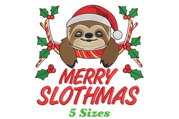 Merry Slothmas Embroidery Design Review