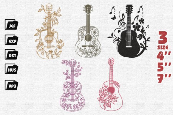 Set of 5 Floral Guitars Review